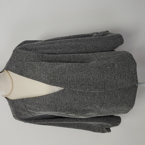 Maurices No Button Cardigan Jacket Black & White Peplum 3/4 Sleeve Plus 4 EUC - Picture 1 of 13